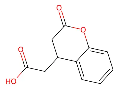 2-(2-oxochroman-4-yl)acetic Acid structure