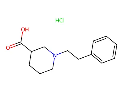 1-(2-Phenylethyl)piperidine-3-carboxylic acid structure