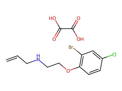 N-(2-(2-Bromo-4-chlorophenoxy)ethyl)prop-2-en-1-amine oxalate structure