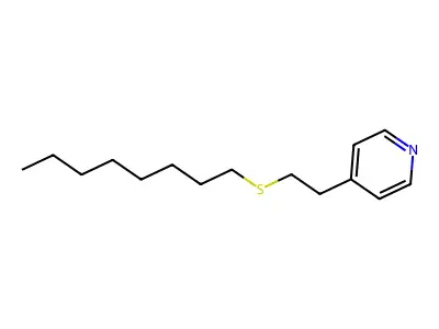 Pyridine, 4-(2-(octylthio)ethyl)- structure
