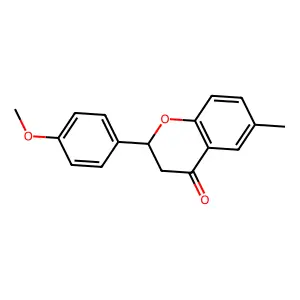 4H-1-Benzopyran-4-one, 2,3-dihydro-2-(4-methoxyphenyl)-6-methyl- structure