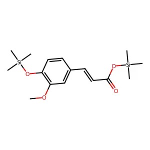 Trimethylsilyl 3-[3-methoxy-4-[(trimethylsilyl)oxy]phenyl]-2-propenoate structure