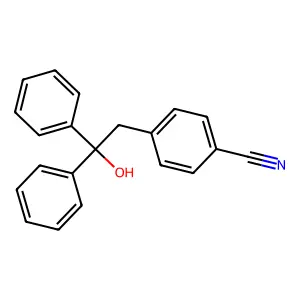 4-(2-Hydroxy-2,2-diphenylethyl)benzonitrile structure