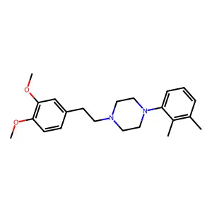 Piperazine, 1-(3,4-dimethoxyphenethyl)-4-(2,3-xylyl)- structure