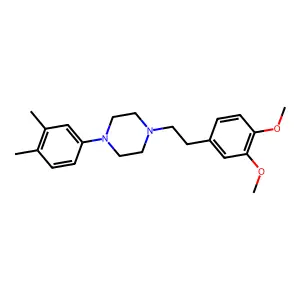 Piperazine, 1-(3,4-dimethoxyphenethyl)-4-(3,4-xylyl)- structure