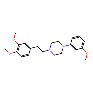 Piperazine, 1-(3,4-dimethoxyphenethyl)-4-(m-methoxyphenyl)- structure