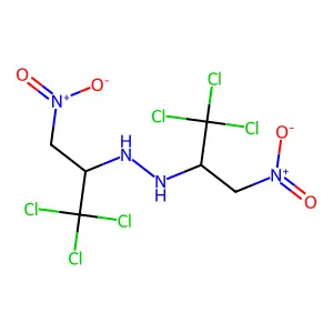 Hydrazine, 1,2-bis[2,2,2-trichloro-1-(nitromethyl)ethyl]- structure