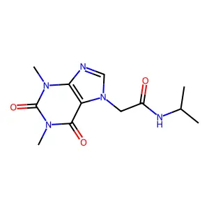 2-(1,3-dimethyl-2,6-dioxo-1,2,3,6-tetrahydro-7H-purin-7-yl)-N-isopropylacetamide structure
