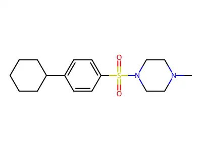 1-(4-Cyclohexylphenyl)sulfonyl-4-methylpiperazine structure