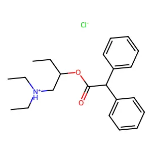 1-(Diethylamino)butan-2-yl diphenylacetate--hydrogen chloride (1/1) structure