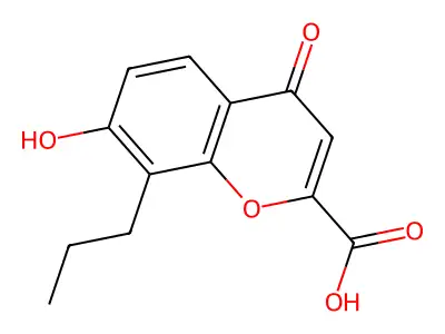 7-hydroxy-4-oxo-8-propyl-4H-chromene-2-carboxylic acid structure