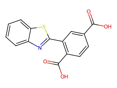 1,4-Benzenedicarboxylic acid, 2-(2-benzothiazolyl)- structure
