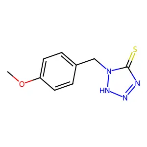 1-[(4-methoxyphenyl)methyl]-1H-1,2,3,4-tetrazole-5-thiol structure