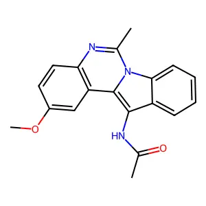 N-(2-methoxy-6-methylindolo[1,2-c]quinazolin-12-yl)acetamide structure