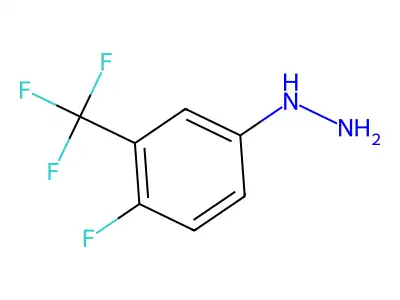(4-Fluoro-3-(trifluoromethyl)phenyl)hydrazine structure