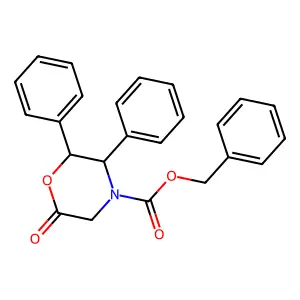 Benzyl 6-oxo-2,3-diphenyl-4-morpholinecarboxylate structure