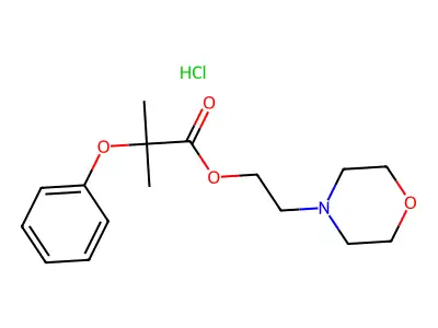 2-Morpholinoethyl 2-phenoxyisobutyrate hydrochloride structure