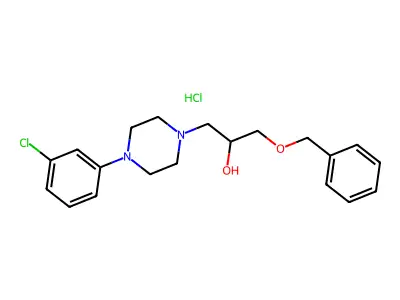 1-(Benzyloxy)-3-(4-(3-chlorophenyl)piperazin-1-yl)propan-2-ol hydrochloride structure