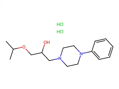 1-Isopropoxy-3-(4-phenylpiperazin-1-yl)propan-2-ol dihydrochloride structure