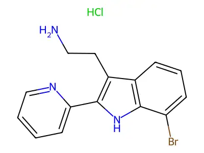 2-[7-Bromo-2-(pyridin-2-yl)-1H-indol-3-yl]ethylamine hydrochloride structure