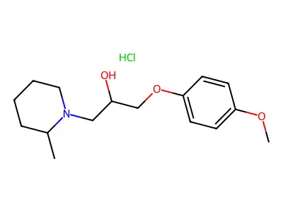 1-(4-Methoxyphenoxy)-3-(2-methylpiperidin-1-yl)propan-2-ol hydrochloride structure