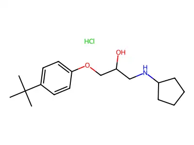 1-(4-Tert-butylphenoxy)-3-(cyclopentylamino)propan-2-ol hydrochloride structure