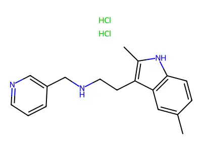 [2-(2,5-Dimethyl-1H-indol-3-yl)ethyl](pyridin-3-ylmethyl)amine dihydrochloride structure
