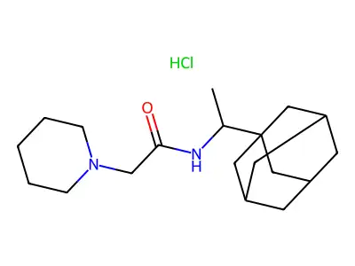 N-[1-(Adamantan-1-YL)ethyl]-2-(piperidin-1-YL)acetamide hydrochloride structure