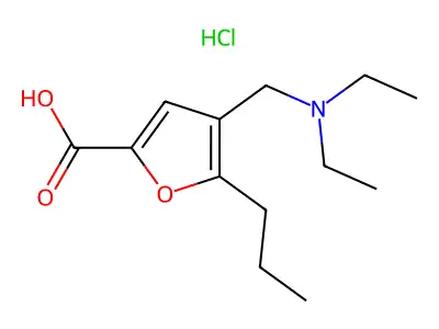 4-Diethylaminomethyl-5-propyl-furan-2-carboxylic acid hydrochloride structure