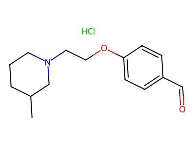 4-[2-(3-Methyl-1-piperidinyl)ethoxy]benzaldehyde hydrochloride structure