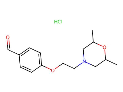 4-(2-(2,6-Dimethylmorpholino)ethoxy)benzaldehyde hydrochloride structure