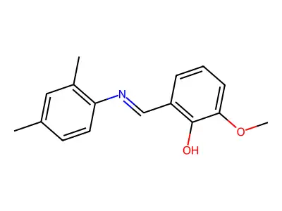 2-{(E)-[(2,4-dimethylphenyl)imino]methyl}-6-methoxyphenol structure