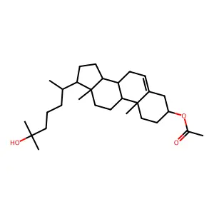 25-Hydroxycholest-5-en-3beta-yl acetate structure