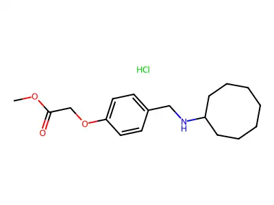 Methyl 2-[4-[(cyclooctylamino)methyl]phenoxy]acetate;hydrochloride structure