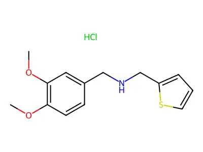 N-(3,4-dimethoxybenzyl)-N-(thien-2-ylmethyl)amine hydrochloride structure