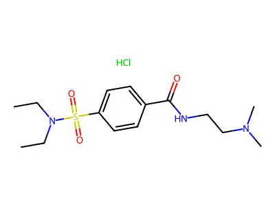 4-[(diethylamino)sulfonyl]-N-[2-(dimethylamino)ethyl]benzamide hydrochloride structure