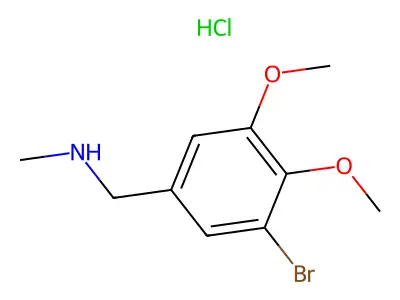 [(3-Bromo-4,5-dimethoxyphenyl)methyl](methyl)amine hydrochloride structure