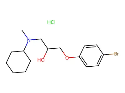 1-(4-Bromophenoxy)-3-(cyclohexyl(methyl)amino)propan-2-ol hydrochloride structure