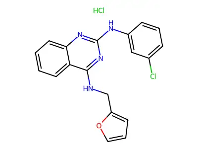 N2-(3-chlorophenyl)-N4-(furan-2-ylmethyl)quinazoline-2,4-diamine hydrochloride structure