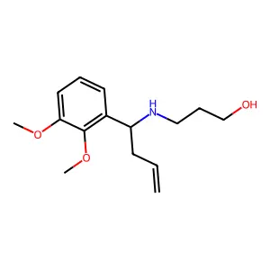 3-{[1-(2,3-Dimethoxyphenyl)but-3-en-1-yl]amino}propan-1-ol structure