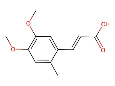(2E)-3-(4,5-Dimethoxy-2-methylphenyl)prop-2-enoic acid structure