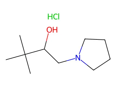 3,3-Dimethyl-1-(pyrrolidin-1-yl)butan-2-ol structure