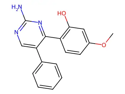 2-(2-Amino-5-phenylpyrimidin-4-yl)-5-methoxyphenol structure