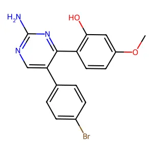 2-(2-Amino-5-(4-bromophenyl)pyrimidin-4-yl)-5-methoxyphenol structure