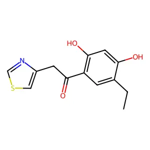 Ethanone, 1-(5-ethyl-2,4-dihydroxyphenyl)-2-(4-thiazolyl)- structure