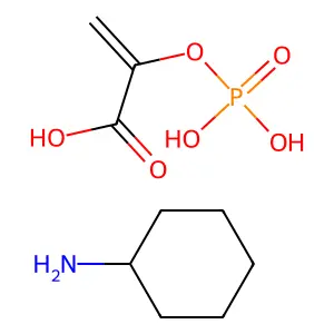 2-Propenoic acid, 2-(phosphonooxy)-, compd. with cyclohexanamine (1:1) structure
