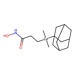 Propanamide, 3-(dimethyltricyclo(3.3.1.1(sup 3,7))dec-1-ylgermyl)-N-hydroxy- structure