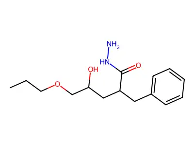 2-Benzyl-4-hydroxy-5-propoxypentanehydrazide structure
