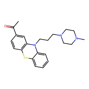 1-(10-(3-(4-Methyl-1-piperazinyl)propyl)-10H-phenothiazin-2-yl)ethanone structure