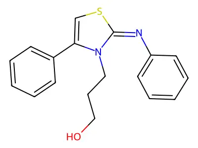 3-(4-Phenyl-2-phenylimino-1,3-thiazol-3-yl)propan-1-ol structure